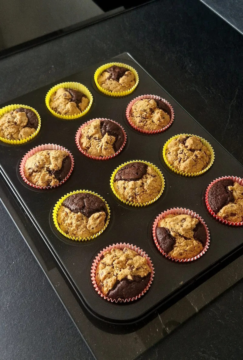 Brownie cookie cupcakes van Charlotte bakt